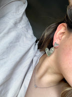 Caravanas corazón doble