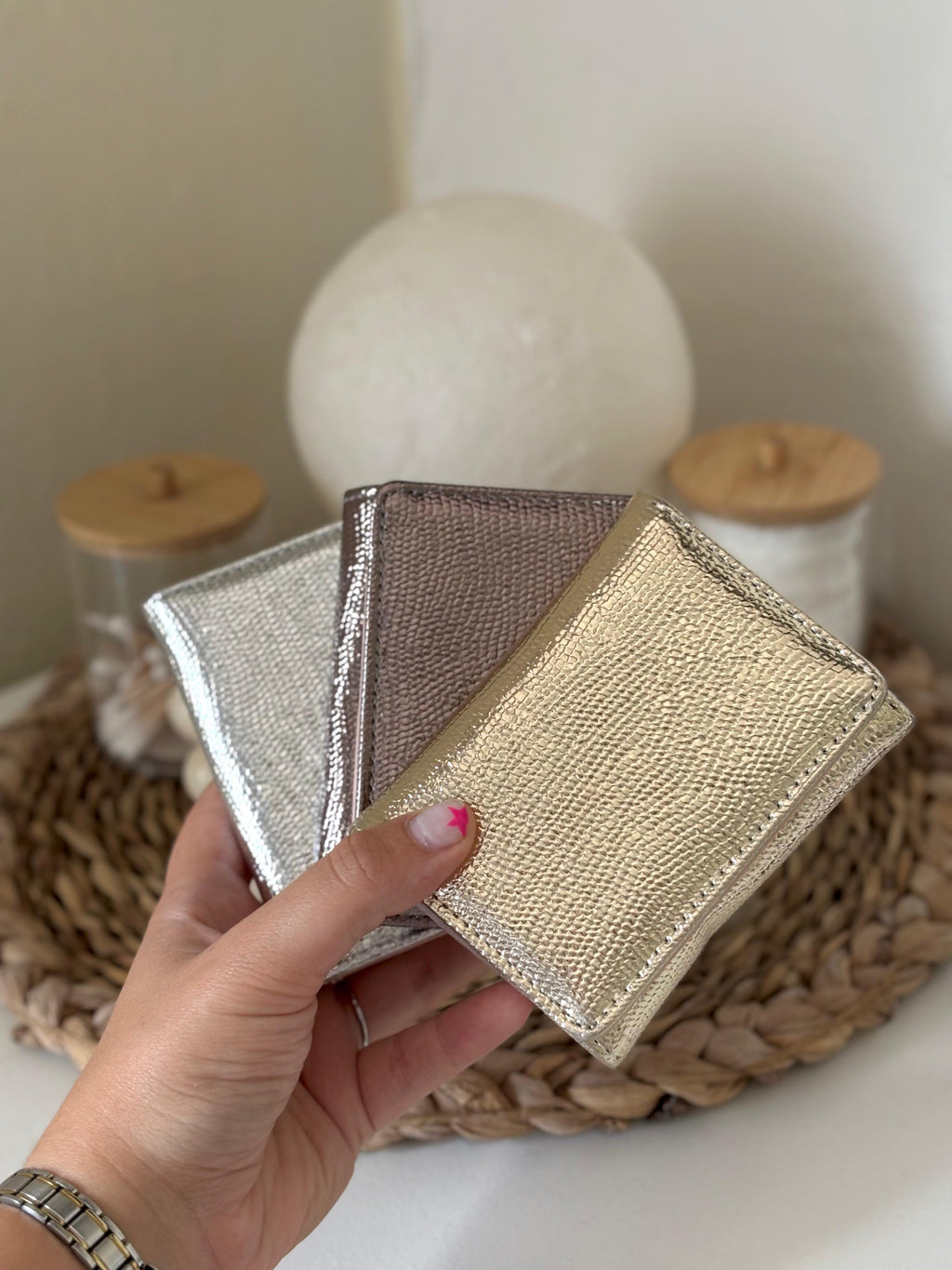 Billetera Roma con brillo