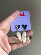 Caravanas corazón doble